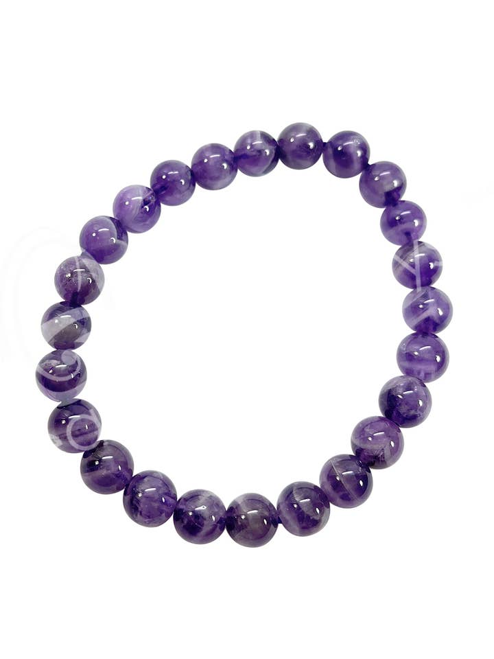 PULSERA - AMATISTA, GALÓN (8-8,5 MM) 7,15-7,25 PULGADAS (PIEZA) para venta al por mayor de Oceanic Linkways Inc