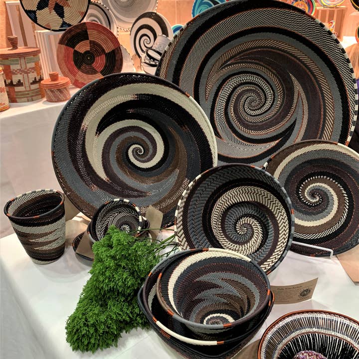 Bridge for Africa - Wholesale Decorative Plate/Dish/Bowl - TW Collection - Grey Mist5