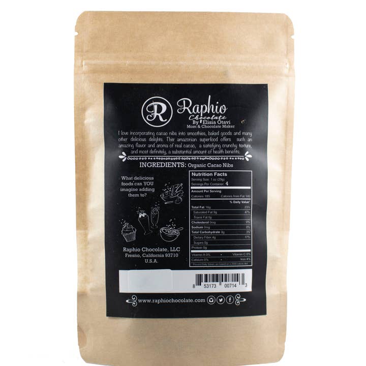 Raphio Chocolate - Wholesale Chocolate - 4 oz Cacao Nibs1