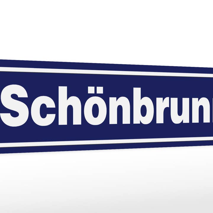 Femer - Wholesale Sign - Wooden sign notice 46x10cm Schönbrunn