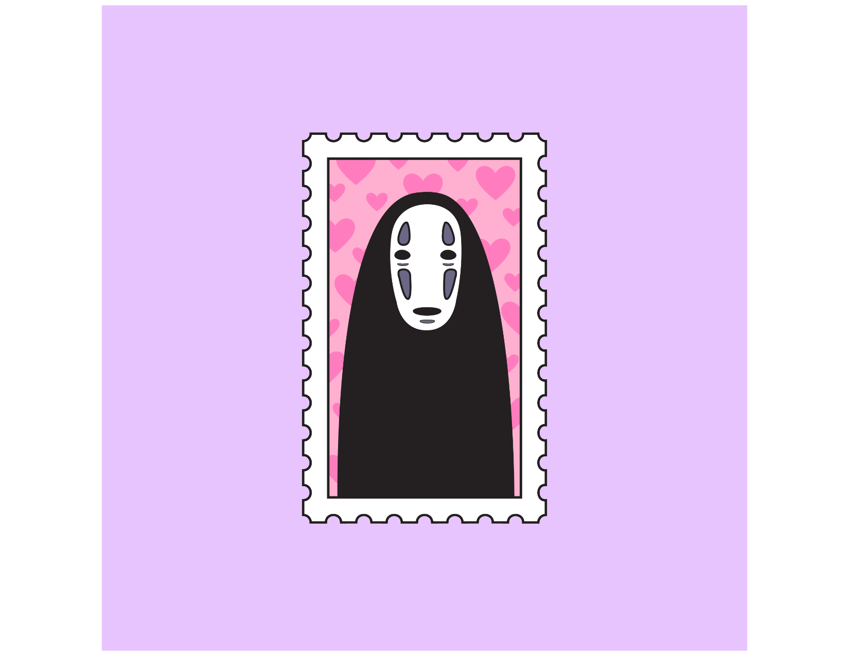 Shadows of Sunshine - Wholesale Sticker - Kaonashi (No Face) Stamp Spirited Away Inspired Sticker0