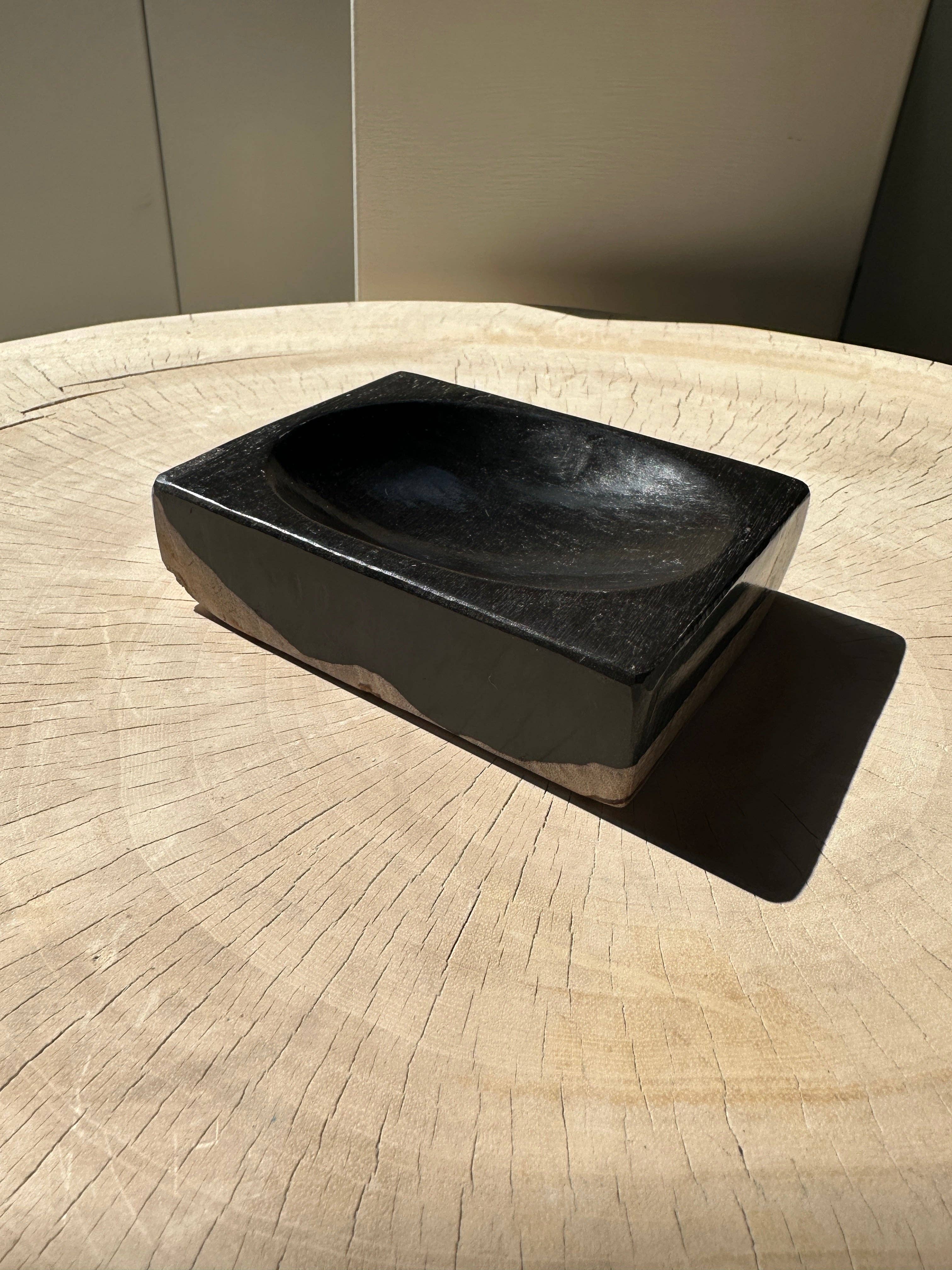 Office Objets - Wholesale Bath Soap Dish - Petrified wood soap dish with white underside44