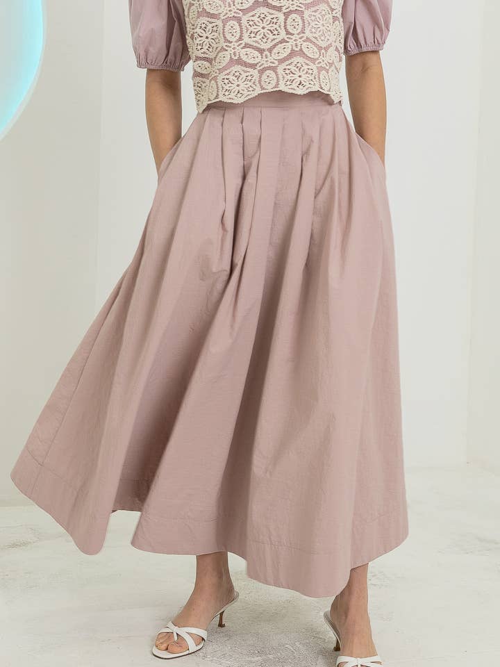 JOS1020 Elegant Plisserad Midikjol för wholesale av Heyson