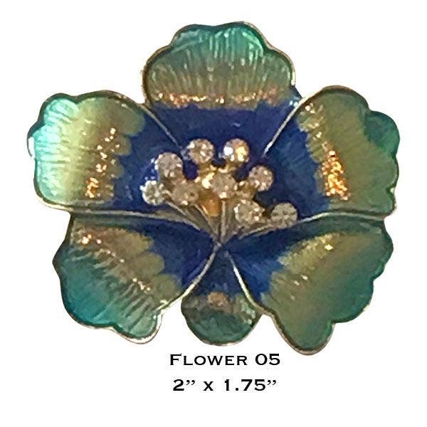The Magic Scarf Company - Wholesale Brooch - 3700 - Magnetic Flower Brooches
