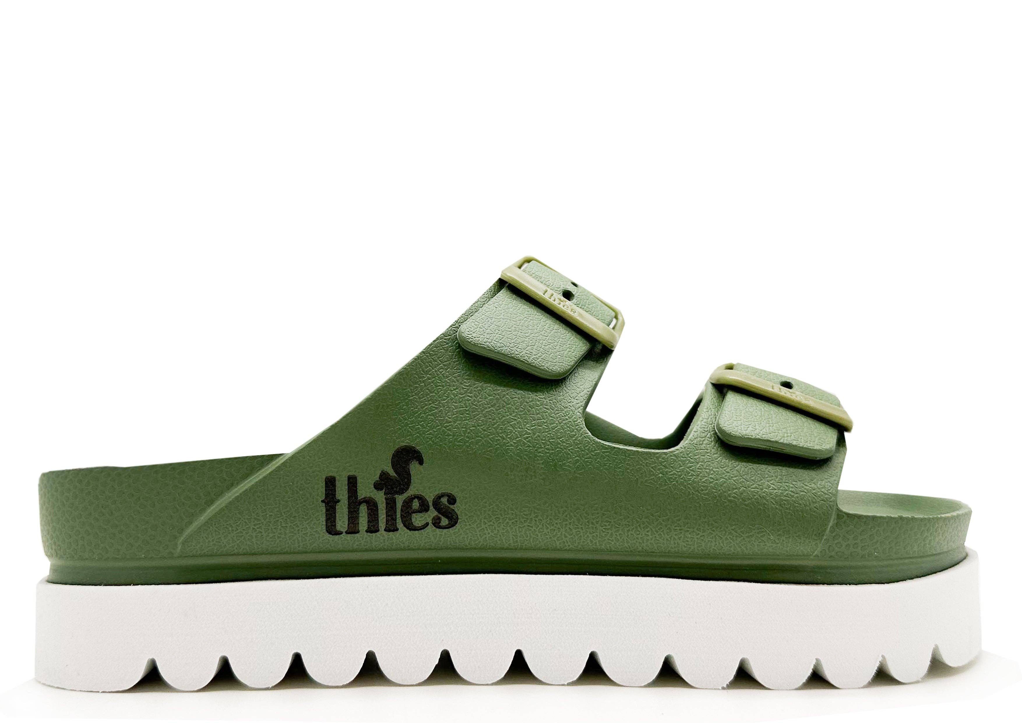 thies 1856 ® Ecofoam Plateau Sandal vegan khaki for wholesale on Faire0