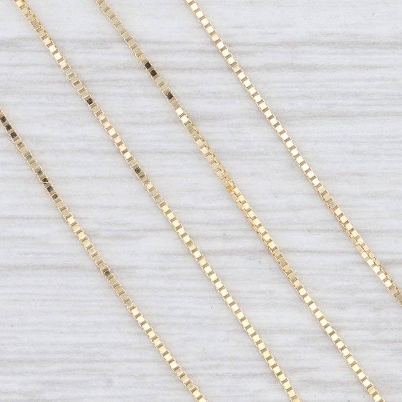 Vesa Jewels - Venta al por mayor Collares de cadenas y eslabones - Collar de cadena de caja de oro amarillo fino y fino de 14 quilates de 8 mm, collar de 16 a 30 pies para hombre y mujer, unisex, adolescente, collar de cadena de caja de 14 quilates2
