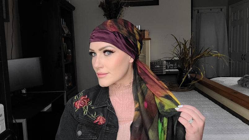 LuxCare Clothing - Wholesale Head Scarf - Women's - Fine Art Headscarf ~Wine10