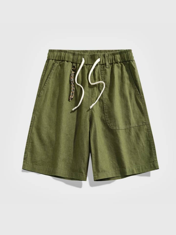 Ramie Shorts - Army for wholesale by Hipland