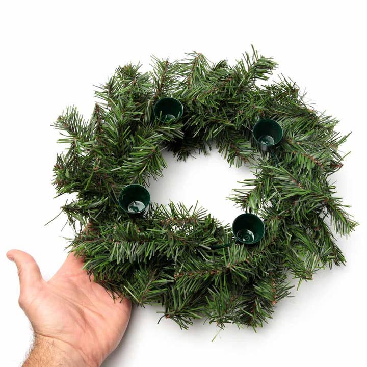 Factory Direct Craft - Wholesale Candle Holder - 12" Artificial Pine Christmas Advent Candle Wreath