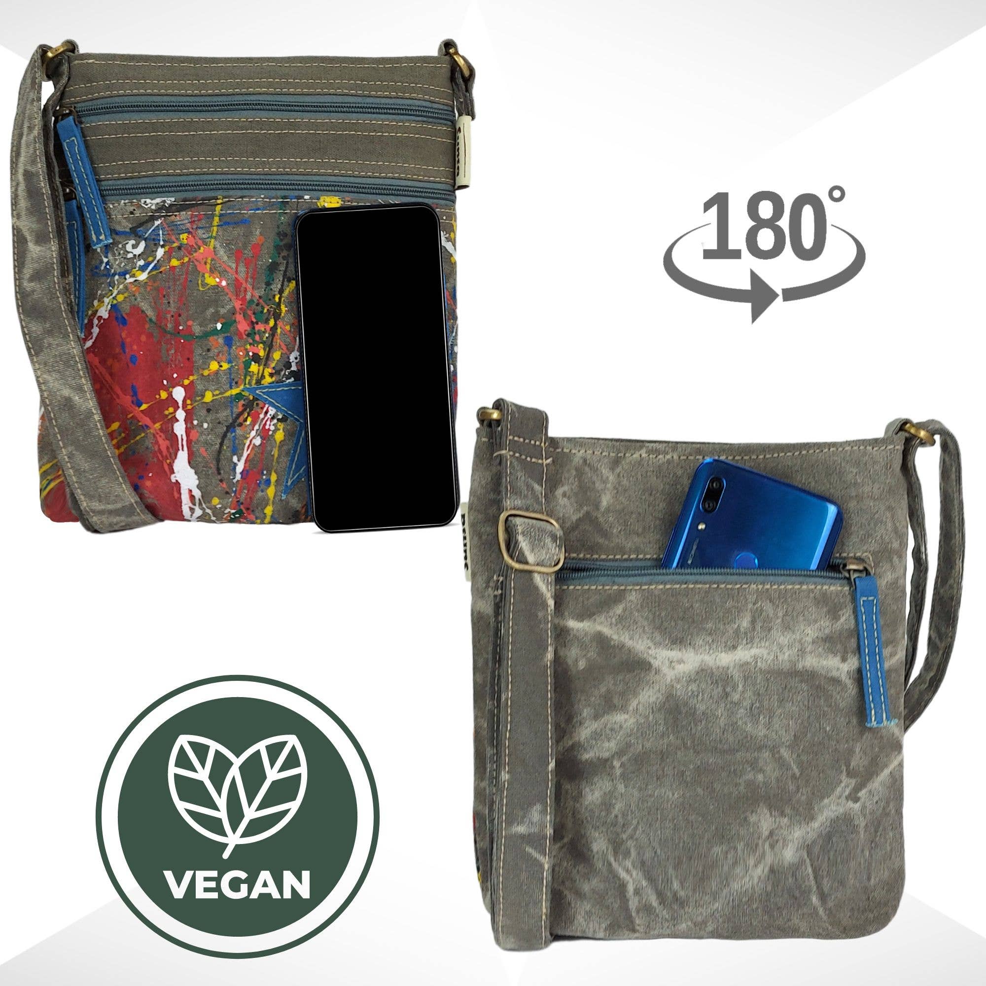 Sunsa - Vente Sac à bandoulière – femme - sac à bandoulière sac à bandoulière en toile sac à bandoulière végétalien4