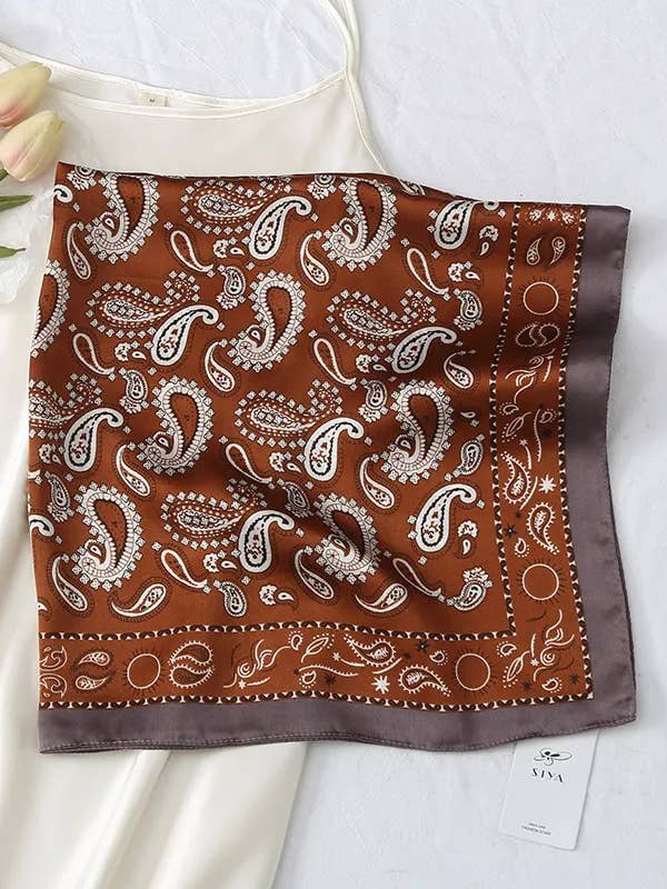 Silky Bandana - Brown for wholesale by KMs GEMs