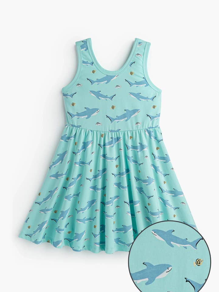 Sleeveless Let's Dance Dress_Swimming with Sharks for wholesale by Monica + Andy
