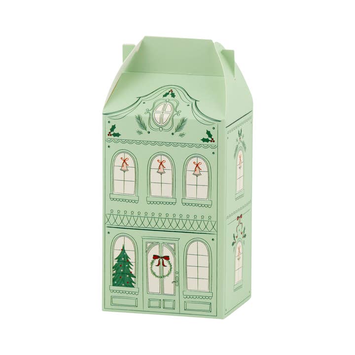My Mind’s Eye - Wholesale Party Favor Bag/Box - VIL1108 - Christmas Village Treat Boxes