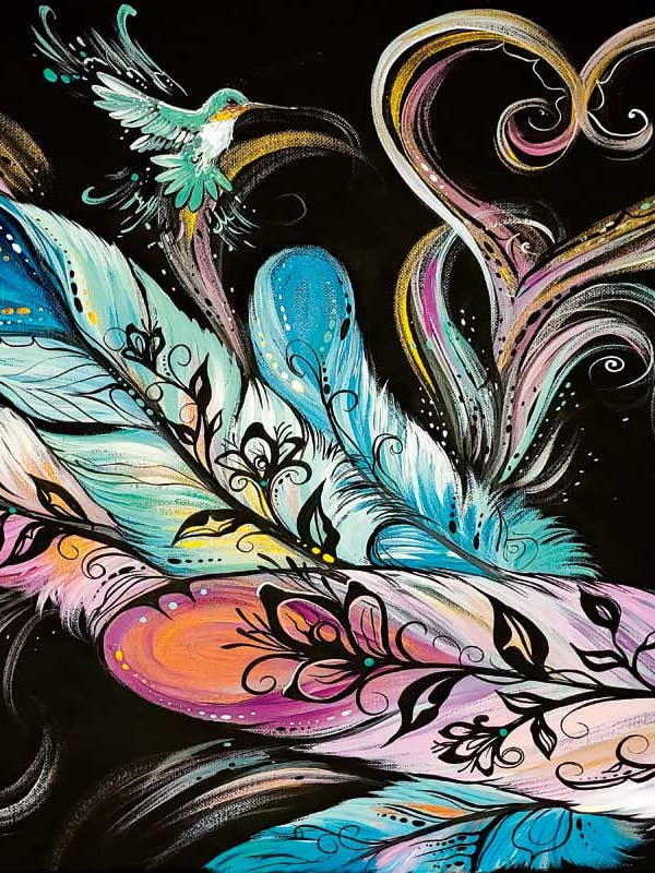 Love Art Print by Artist Carla Joseph for wholesale by Indigenous Puzzles and Art