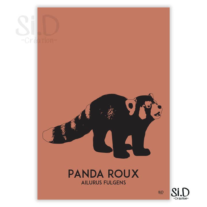 Cartaz panda vermelho por atacado de Si.D