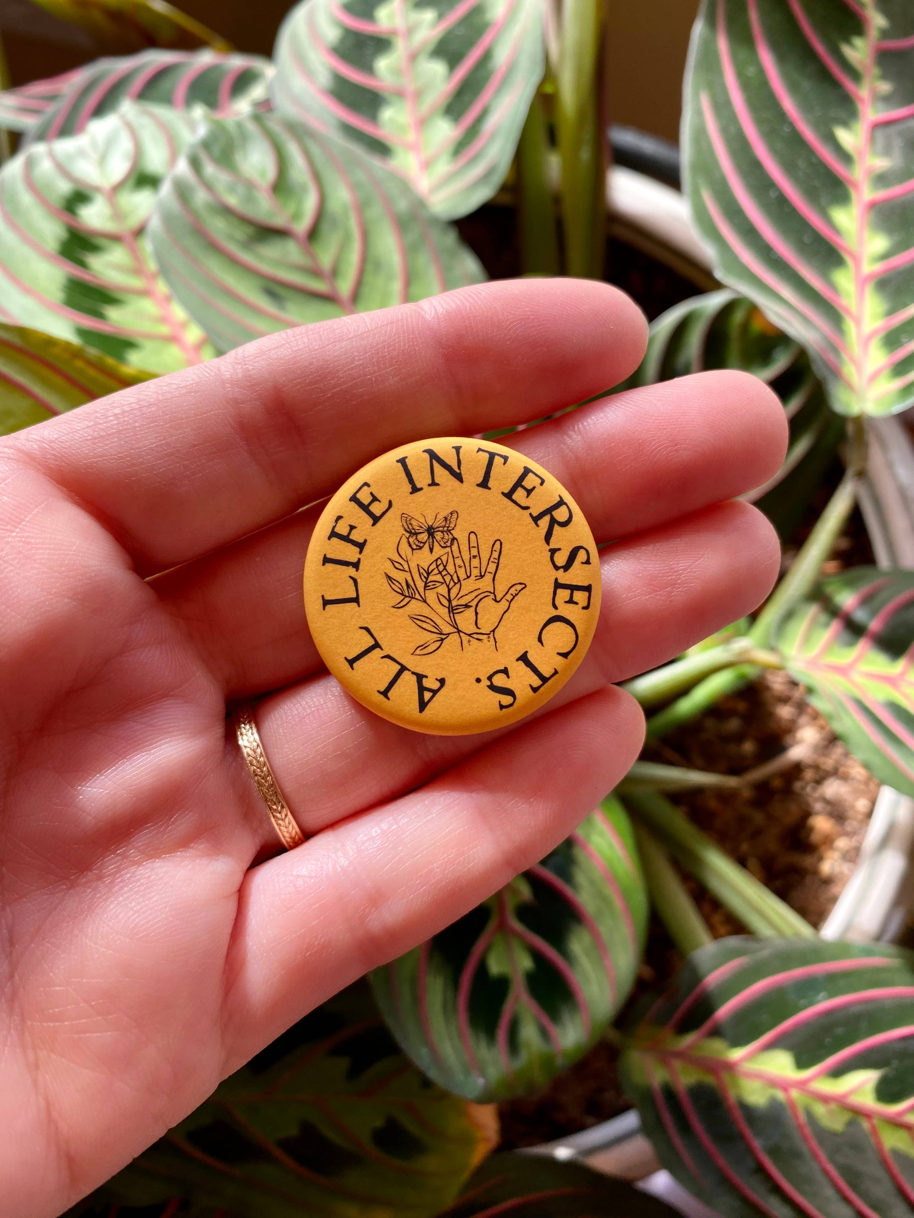Freethinker Paper Co. - Wholesale Lapel Pin/Button - soft matte eco-friendly button pin ~ "All Life Intersects"1