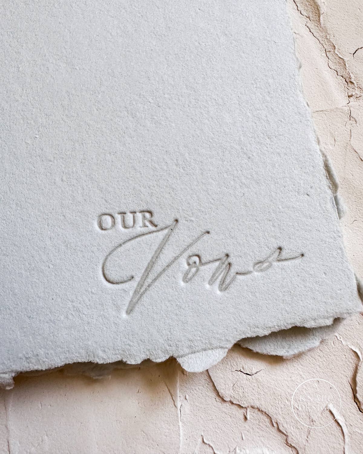 Knapp Design Co. - Wholesale Journal/diary - OUR Wedding Vow Booklet - Dusty Blue paper w/silk ribbon1