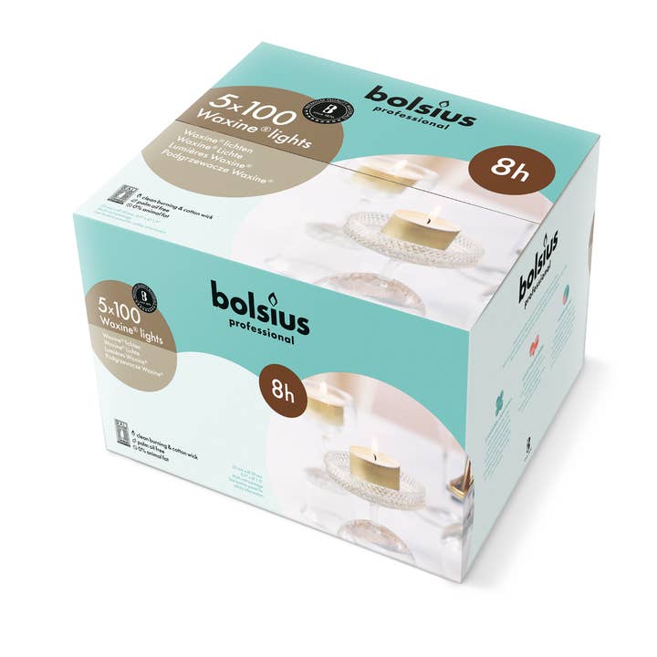 BOLSIUS - Wholesale Tea Light Candles - BOLSIUS Gold Cup Tealights - 8 Hour - 100 Pack4