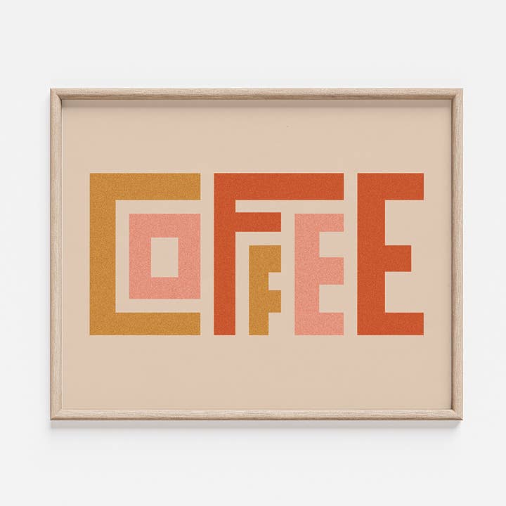 Impression sur le type de café pour la vente par Natasha Reddy Studio