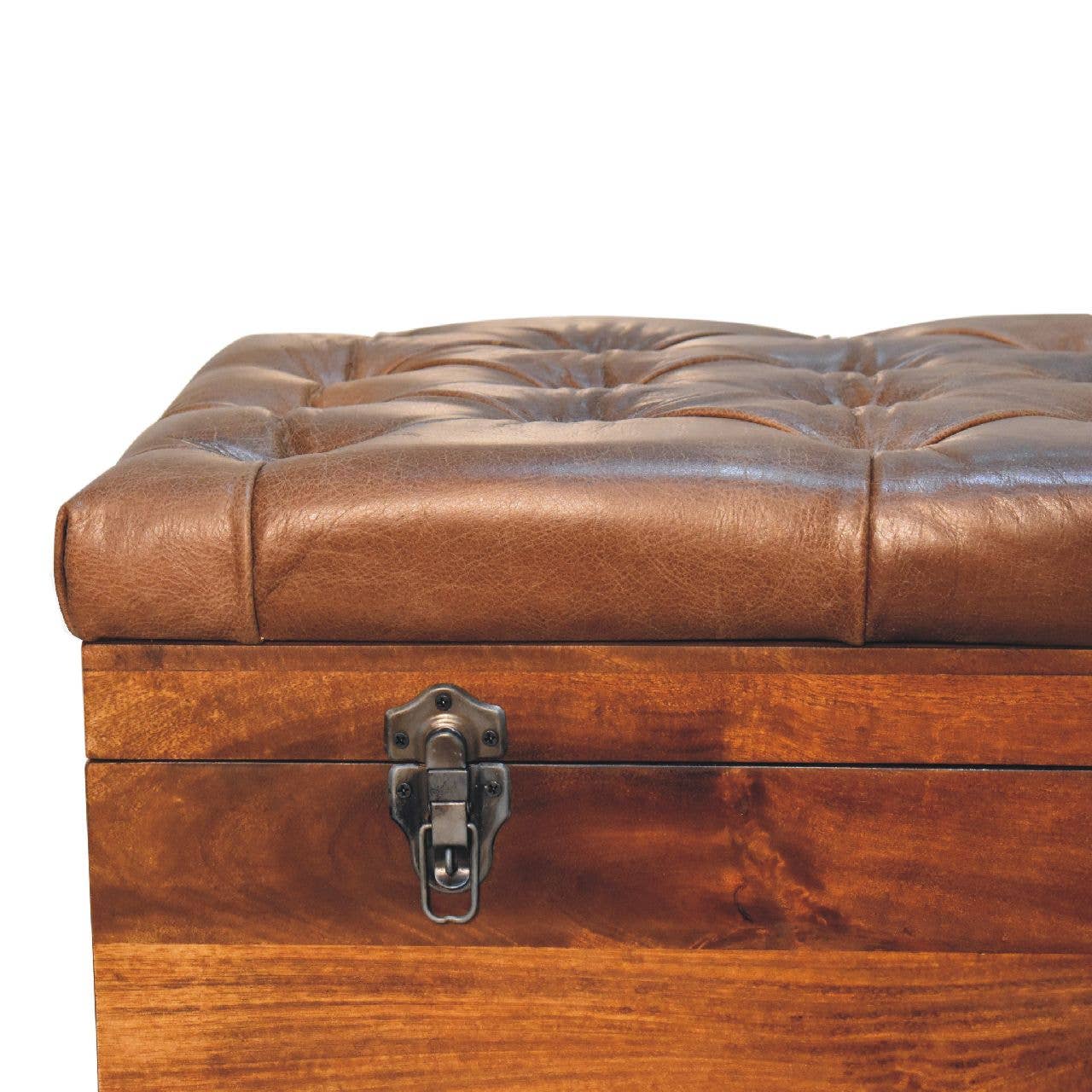 Artisan Furniture - Wholesale Cabinet - Buffalo Hide Chestnut Storage Trunk3