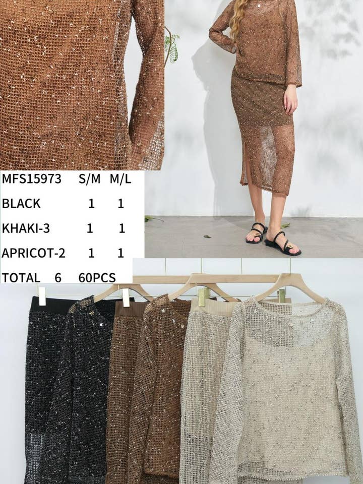 SET OF SKIRT AND BLOUSE WITH INNER LINING for wholesale by SWEET MAGIC MODA Y COMPLEMENTOS