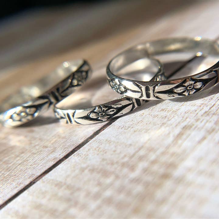 Flower Simple Band for wholesale by Nevermore Fine Jewelry