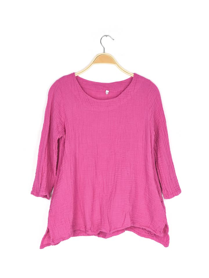 Nusantara Inc. - Wholesale Blouse - Women's - Thai Cotton Long Sleeve Tunic-03477 (S/M, L/X, XXL)14