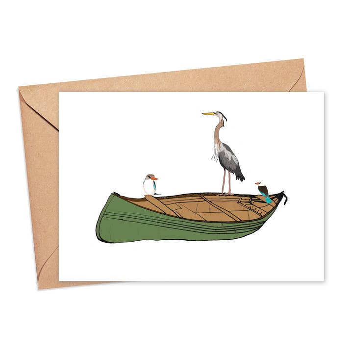 Lader Rock Boat Card for engroshandel hos Screech Owl Design