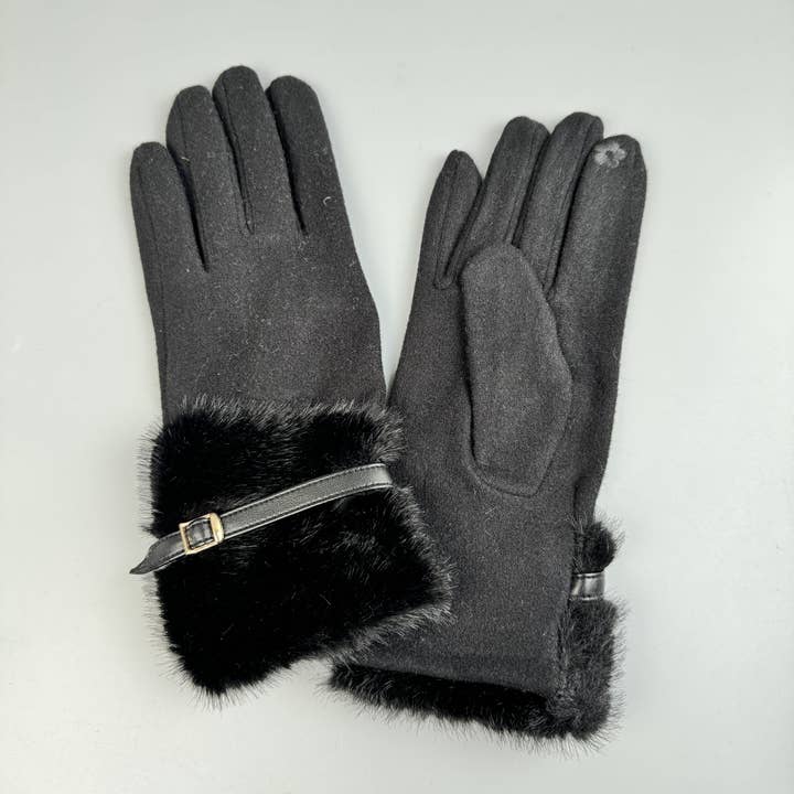 Ole - Vente Gants – femme - Gants à écran tactile en fausse fourrure18