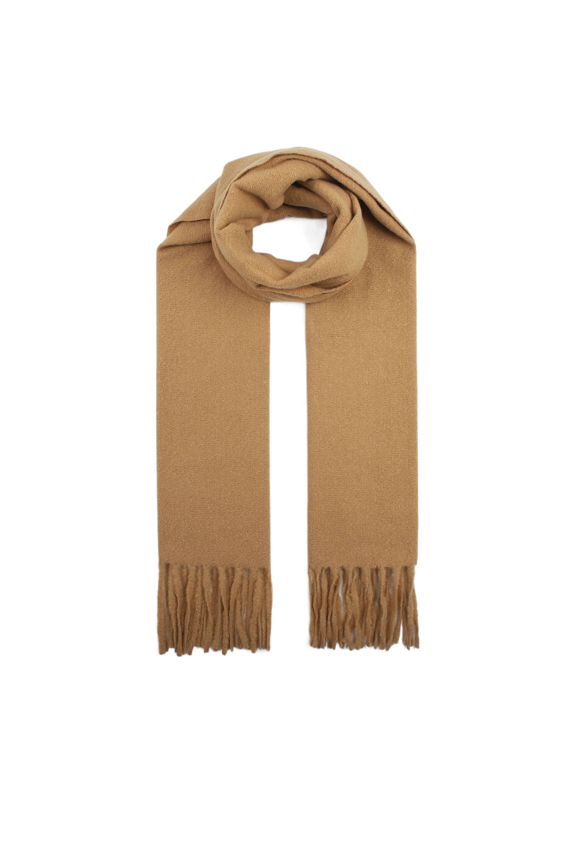 PHANIE MODE - Wholesale Scarf - Women's - E-09355 Women's plain scarf with fringes – Soft & elegant38