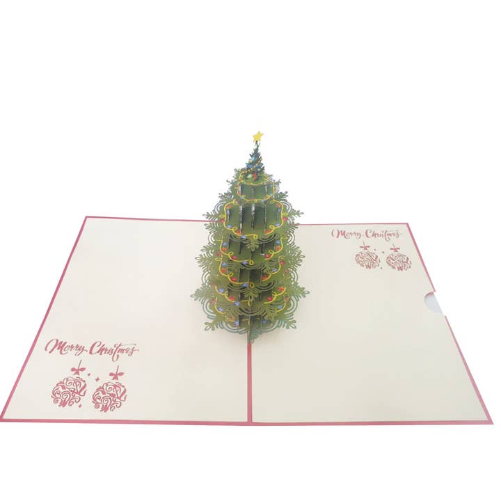 PupUp 3D Christmas Tree Greeting Card for wholesale by RF Distribution