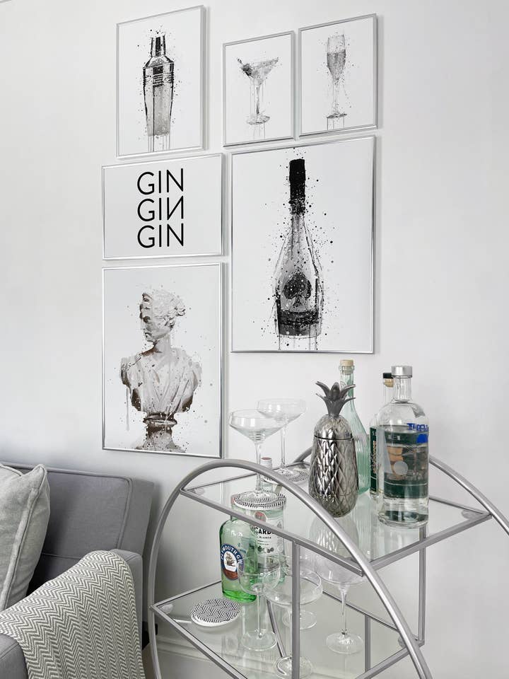 Silver Bar Gallery wandset voor wholesale door We Love Prints