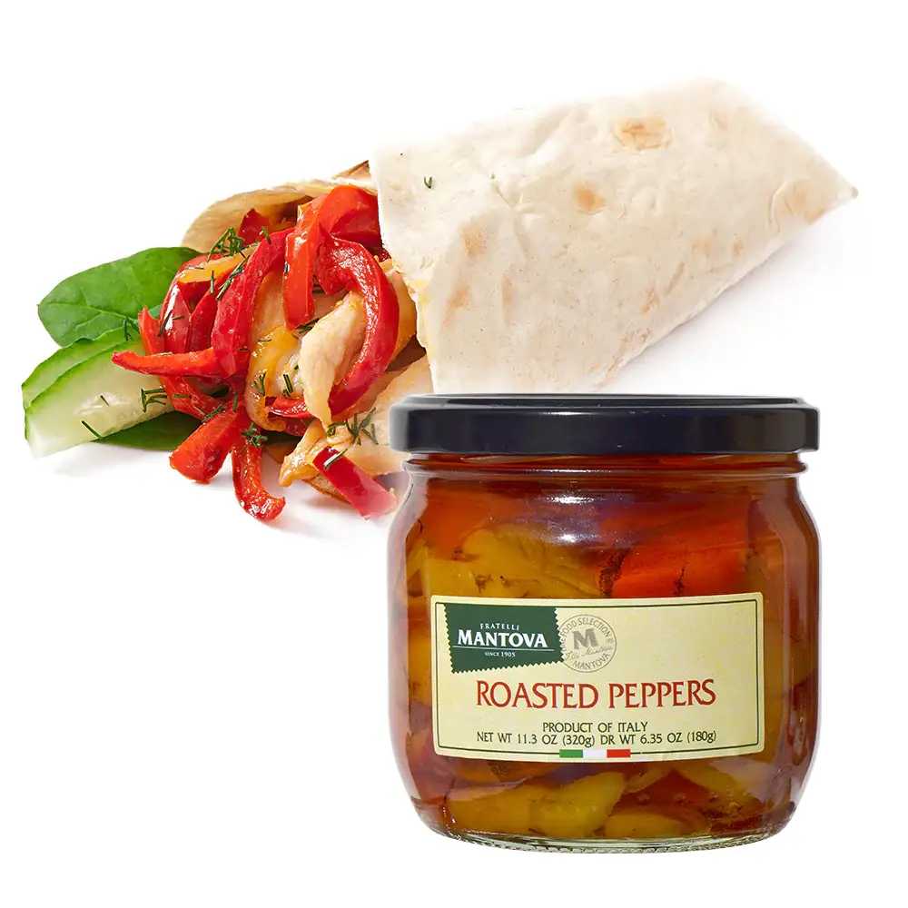 Fine Italian Food - Wholesale Pickled Vegetables - Mantova Roasted Peppers, 11.3 oz.4