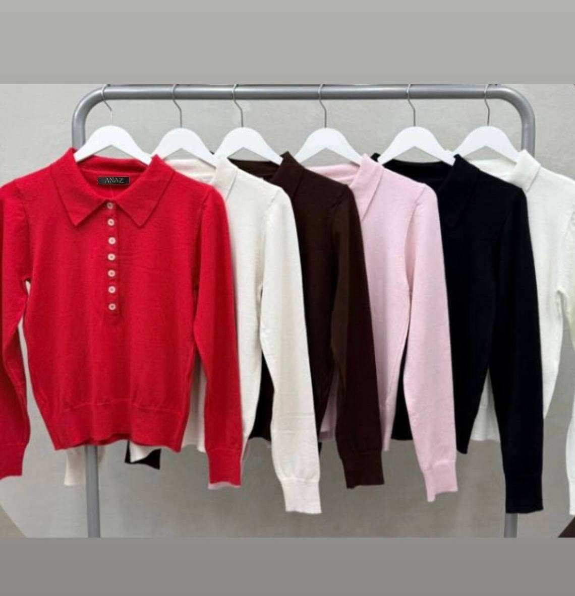 Anaz - Wholesale Polo - Women's - Knit Polo Shirt3