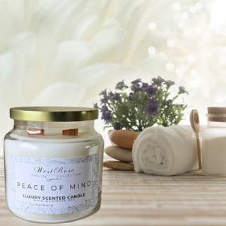 Signature Luxury Candle, Peace of Mind for wholesale by West Rose Signature Candle Collection