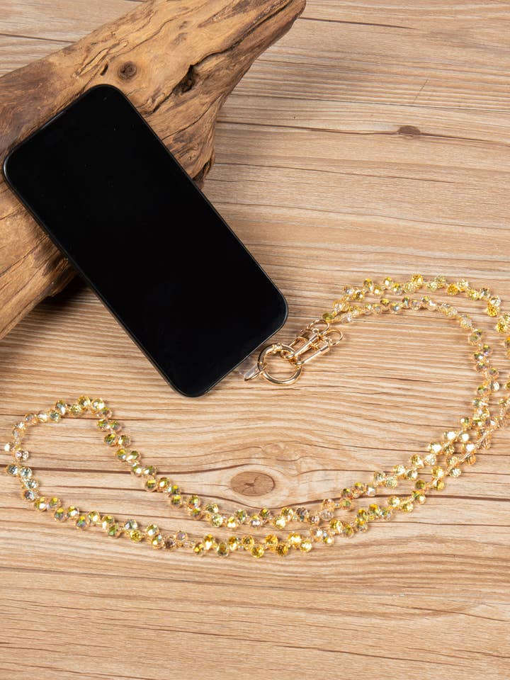 Lanière de cou en perles de cristal PC5647 - Or pour la vente par Ole