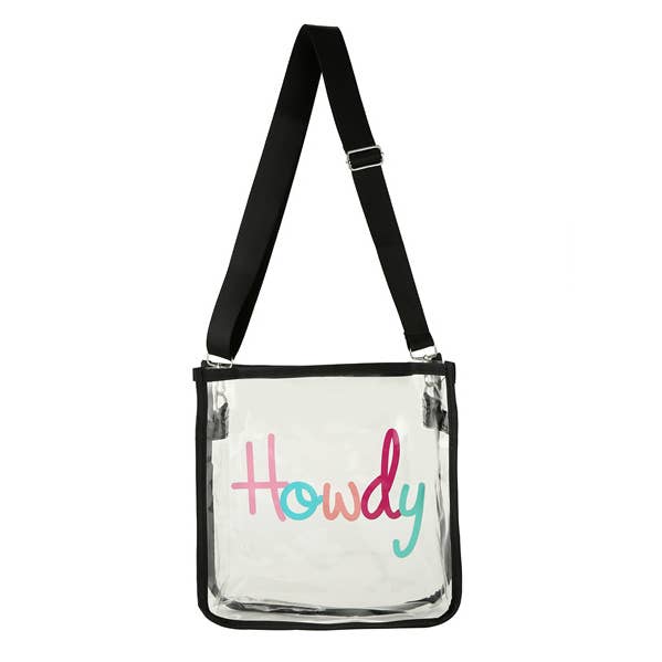 Nima Accessories Inc – wholesale Axelväska - Dam – Damer Klar Genomskinlig HOWDY Temat Axelremsväska