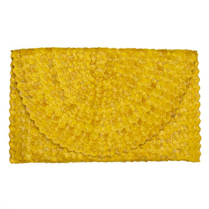 Suzie Blue Canada - Wholesale Clutch Bag - Women's - Pandan Leaf Clutch Purse - Yellow