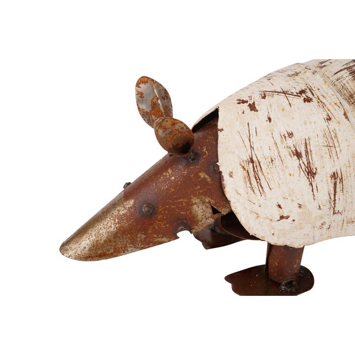 My Amigos Imports - Wholesale Outdoor Ornament/Decor - Farmhouse Garden Metal Armadillo-NEW-16x5x6 inch-Two Colors