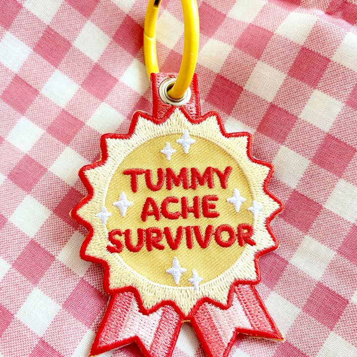 Maobabie - Wholesale Keychain - Unisex - Tummy Ache Survivor Embroidered Keychain