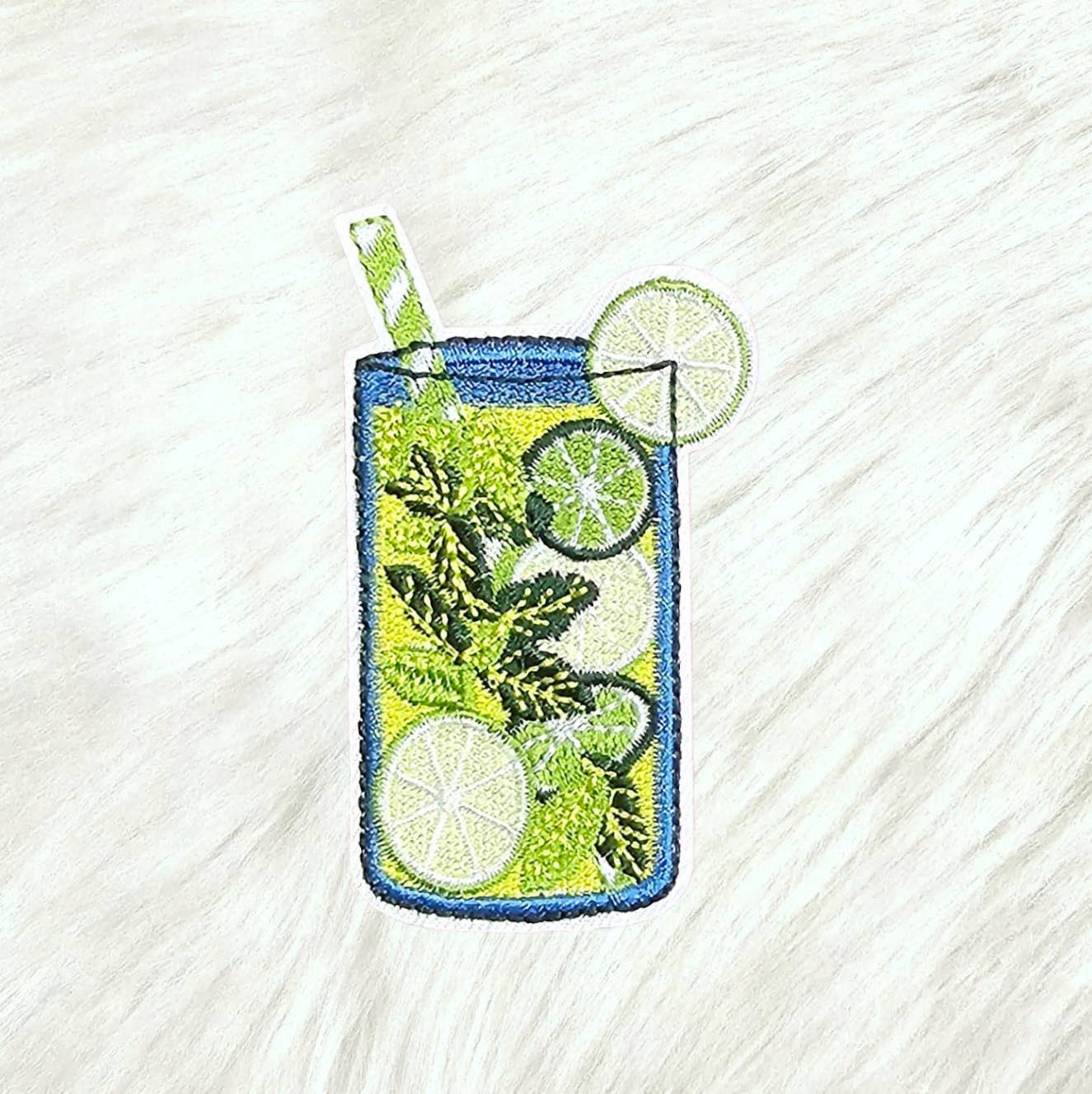 Scratch Decor - Wholesale Patch - Mojito Cocktail Drink Embroidery Iron On Patch