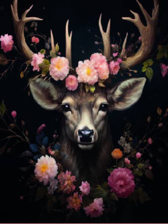 Forex-kort med hjort og blomster for engroshandel hos Gewoon ZieZo