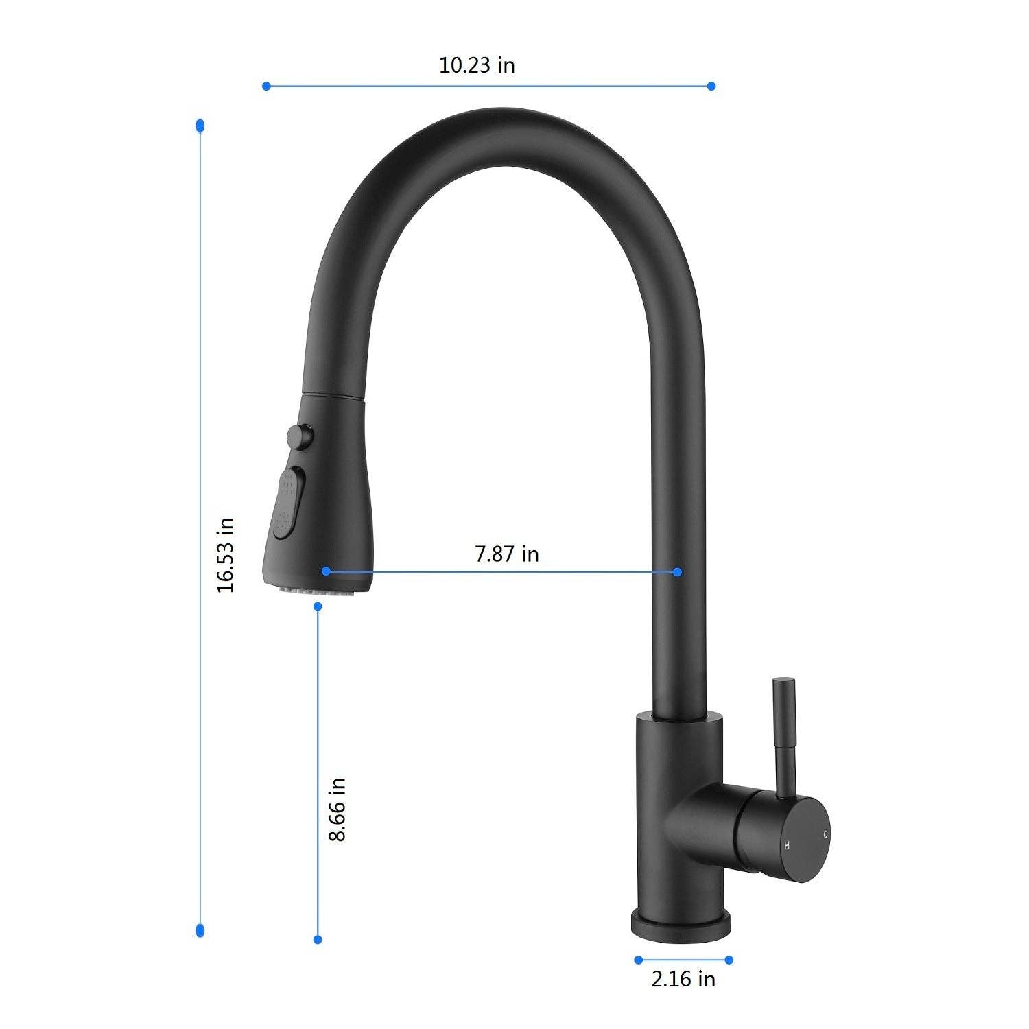 39F Inc. - Wholesale Kitchen Tool/Gadget - Matte Black Kitchen Faucet with Pull-Out Sprayer21