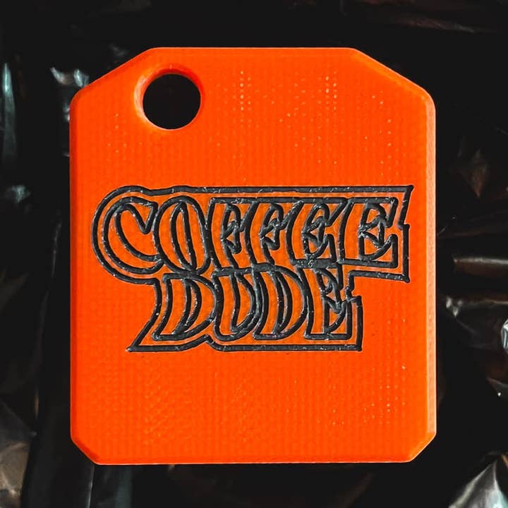 Coffee Dude X Phantom Power Works RE Tag for wholesale by Coffee Dude