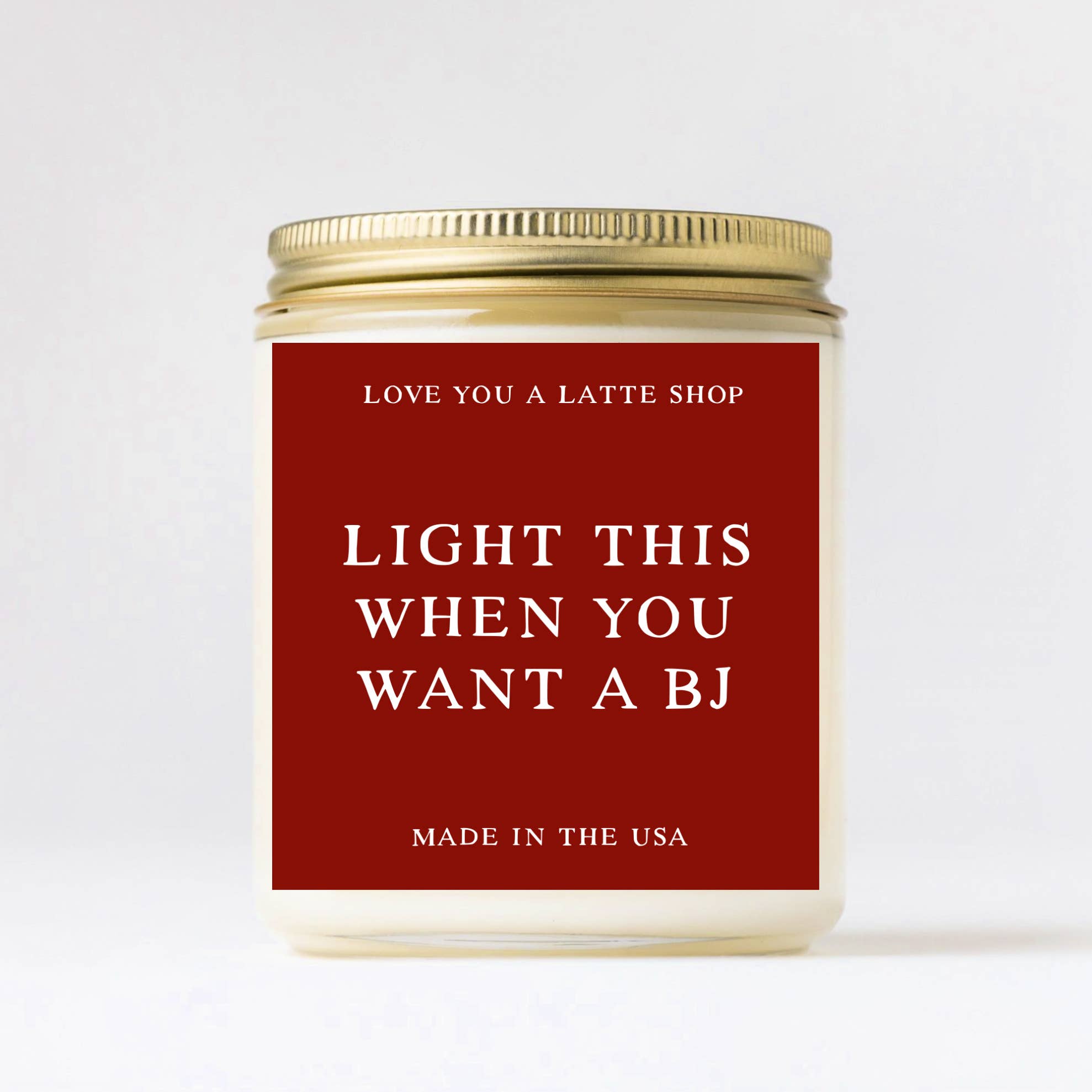 Love You a Latte Shop - Vendita all'ingrosso Candela in vasetto - San Valentino Accendimi Quando Vuoi una Candela BJ 2 MISURE