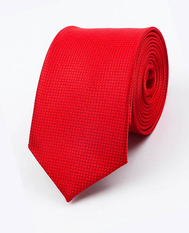 Unipap's - Wholesale Necktie - Men's - Red Tie No. 2 Men's Polyester "Martin"0