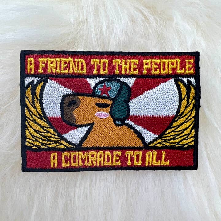 Roamin' Bison Workshop – Engroshandel Patch – Commie Capybara Sjov politisk patch0