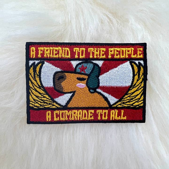 Roamin' Bison Workshop - Wholesale Patch - Commie Capybara Funny Political Patch