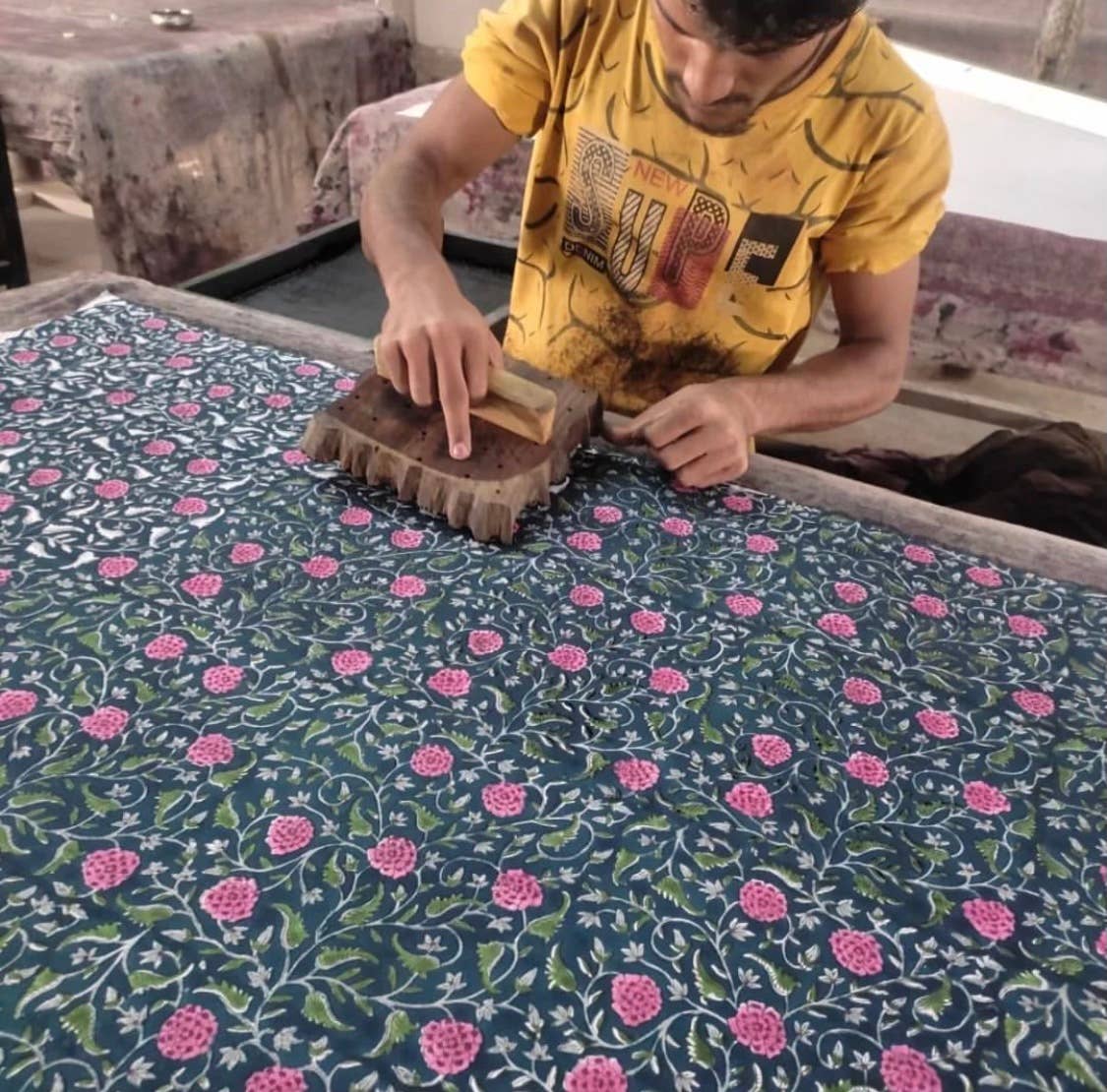 The Fox and The Mermaid - Vente Robe – femme - Robe Maxi Bohème Imprimée à Blocs (Chahna)3