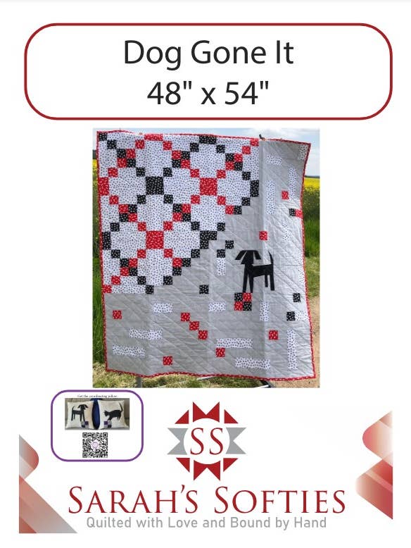 Dog Gone It- Irish Chain Dog Destroying Quilt- Modern - Trad for wholesale by Sarah's Softies